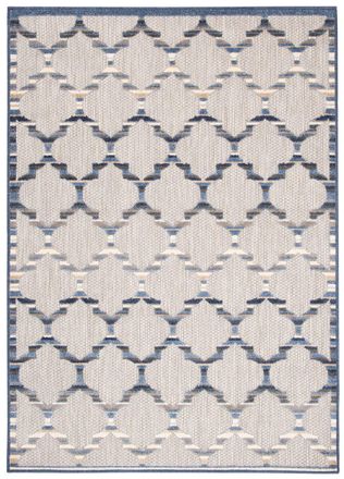 Tapiso Alfombra interior exterior 3d beige azul gris 200x300cm