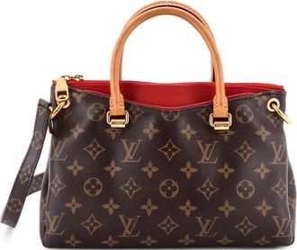 Louis Vuitton Pallas Tote Monogram Canvas with Leather BB shoulder bag - Bruin