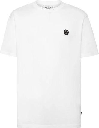 Philipp Plein T-Shirt Ronde Hals Gothic - Heren - T-shirts - Wit - 4XL - Katoen - Tops