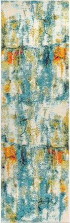 Jonathan Y Designs Groovy Solid Shag Area Rug in Blue/cream at Nordstrom, Size 4Ft 0In X 6Ft 0In