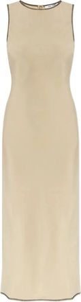 Samsøe & Samsøe Abito lungo con cuciture a contrasto - Toni neutri