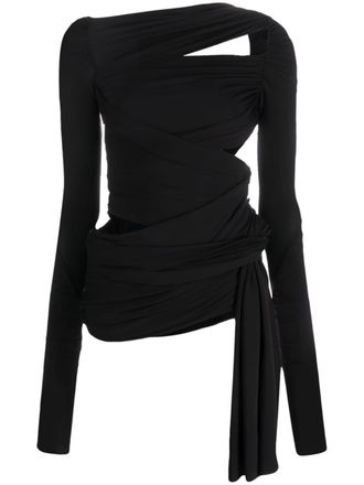 The Attico Top con cut-out - Nero