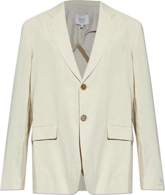 Maison Kitsun&eacute; Tailored Jacket - Heren - Blazers - Beige - S - Katoen - Jassen