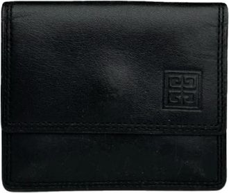 Givenchy Pre-owned leren portemonnee - Dames - Vintage Accessoires - Zwart - ONE Size - Leer - Vintage