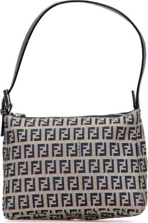Fendi Pre-owned Shoulder Bags, female, Brown, Size: ONE SIZE Pre-owned Printed Shoulder Bag