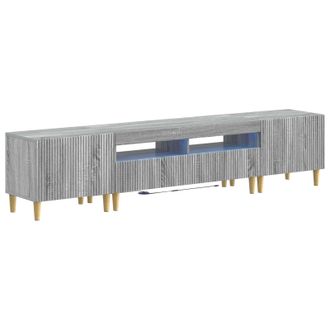 vidaXL Cabinet De Tv Led De 5 Piezas Sonoma Gris Madera De Ingenier&iacute;a Vidaxl