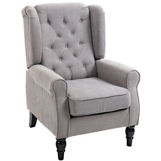 HOMCOM Butaca de sal&oacute;n 74x86x102 cm gris