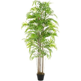 ML Design Ml-design - Bambú Artificial 180 cm Decorativo, Planta Grande Estilo Oriental Falsa Tronco Hojas y Maceta de Plástico, para Interior y Exterior