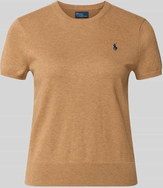 Polo Ralph Lauren Regular Fit Kurzarmpullover aus Baumwoll-Mix in Camel, Gr&ouml;&szlig;e XXL