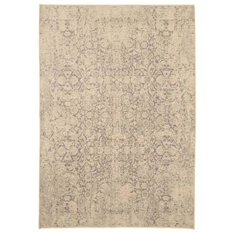 Kukoon Cream Grey Ornate Washable Rug Soft Floral Living Room Carpet in Beige | Size: 200 cm x 290 cm