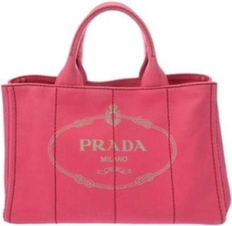 Prada Pre-owned Tote Bags, female, Pink, Size: ONE SIZE Pre-owned Vintage Tote Bag