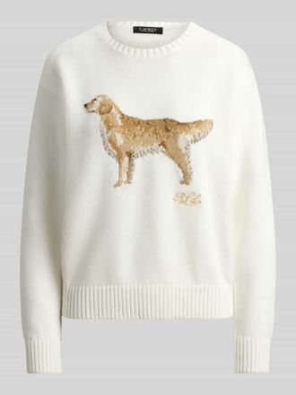 Lauren Ralph Lauren Regular Fit Strickpullover aus reiner Baumwolle in Weiss, Gr&ouml;&szlig;e XL