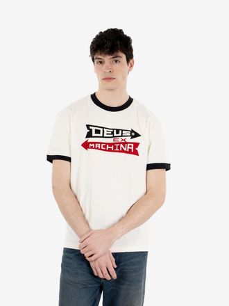 Deus Arrows Ringer tee pristine white