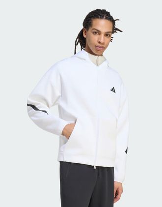 adidas Z.N.E. - Top sportivo bianco con zip