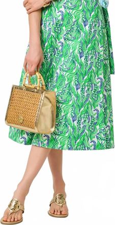 Lilly Pulitzer Constance Reversible Midi Skirt In Putting Green Lilly Of The Valley
