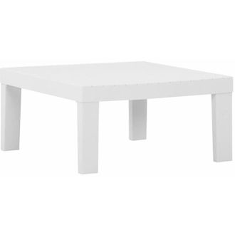 vidaXL Garden Lounge Table Plastic White vidaXL