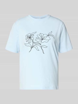 Vila T-Shirt mit Stitching Modell NORA in Hellblau, Gr&ouml;&szlig;e XL