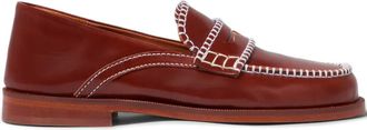 Claudie Pierlot Loafers met gestikt detail - Bruin