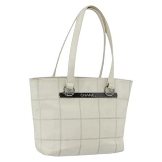 Chanel Pre-owned Tote Bags, female, White, Size: ONE SIZE Pre-owned Vintage Tote Bag