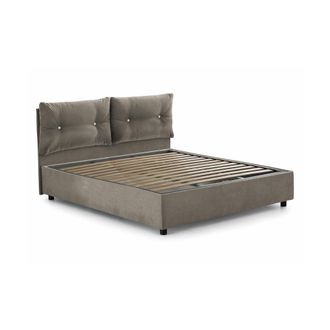 Talamo Italia Talamo Italia - Cama De Plaza Y Media Miriam, Cama Contenedor Con Revestimiento De Tela, 100% Made In Italy, Apertura Frontal, Adecuado Para Colch&oacute;n C