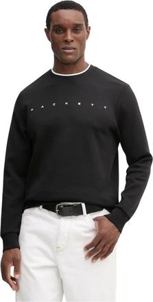 Hackett Crew-Neck Sweatshirt - Heren - Sweatshirts - Zwart - XL - Katoen - Hoodies & sweatvesten