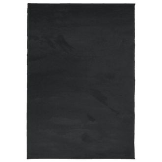 vidaXL Alfombra De Pelo Corto Oviedo Negro 140x200 Cm Vidaxl