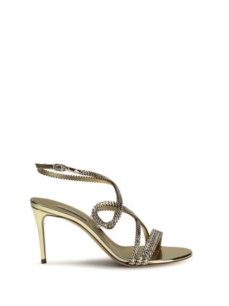 Casadei Golden Embellished Heels