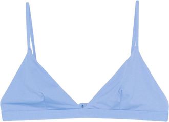 Polo Ralph Lauren Blue Solid Bikini Top Swimwear