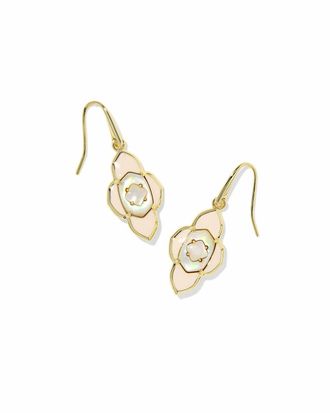 Kendra Scott Womens Abbie Medallion Small Drop Earrings In Neutral Mix