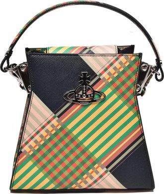 Vivienne Westwood Multicolor Polyurethane Plaid Shoulder Bag
