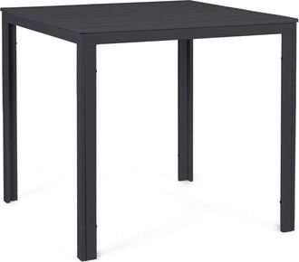 BIZZOTTO Mesa de acero con tablero de HDPE 78X78 Antracita