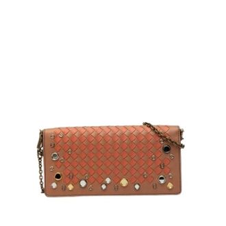 Bottega Veneta Pre-owned Nappa Leren Crossbody Tas - Dames - Pre-owned - Bruin - Maat: ONE Size Leer