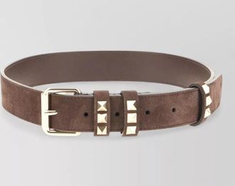Valentino Garavani suede leather rockstud belt