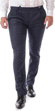 Daniele Alessandrini Jeans - Heren - Nette broeken - Blauw - L - Wol - Broeken