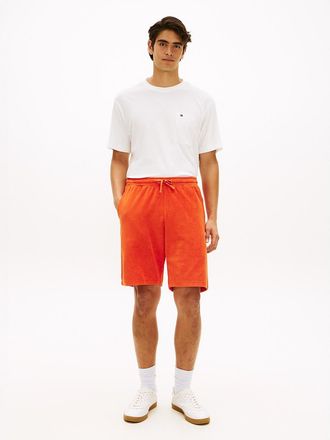 Tommy Hilfiger Mens Terry Toweling Sweatshort - Brilliant Orange - L