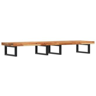 vidaXL Estante De Lavabo De Pared Acero Y Madera Maciza De Acacia Vidaxl
