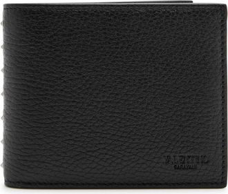 Valentino Garavani Rockstud Grained Leather Wallet - Black - One Size