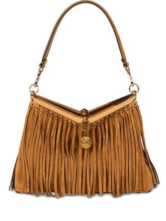 Etro medium Vela fringing shoulder bag - Brown