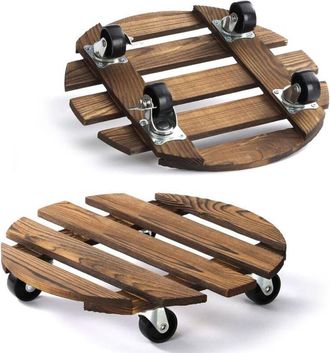 OEM Soporte Para Plantas Con Ruedas, Soporte Redondo Para Macetas Con Ruedas, Para Uso Interior Y Exterior, Tabla Rodante Para Plantas, Maceta, 30 X 6,5 C