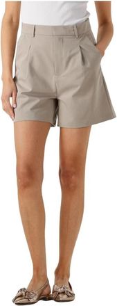 Notre-V Felicia Shorts - Dames - Bermuda - Beige - S - Katoen - Korte Broeken