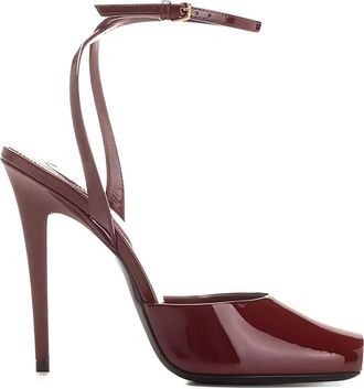 Saint Laurent 110mm La Scandale pumps - women - Calf Leather/Leather/Leather - 39 - Red