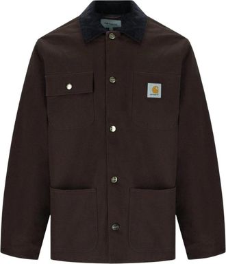 Carhartt Work in Progress Michigan Coat (Winter) - Heren - Zomerjassen - Bruin - S - Katoen - Jassen