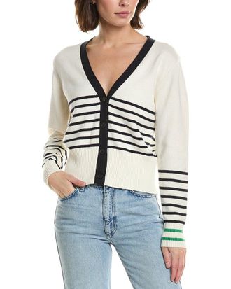 Brodie Irregular Stripe Cashmere-Blend Cardigan