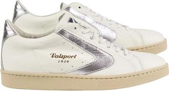 Valsport Klassiek Lederen Toernooi Wit Zilver - Dames - Sneakers - Wit - 37 EU - Schoenen