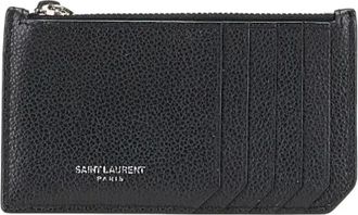 Saint Laurent Pre-owned Wallets, male, Black, Size: ONE SIZE Pre-owned Leather wallets