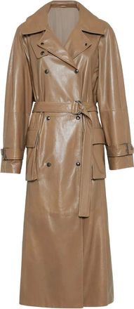 Brunello Cucinelli Trench in pelle - Toni neutri