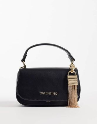 Valentino Iride - Borsa nera con tracolla rimovibile e dettagli in metallo tonalit&agrave; oro-Nero