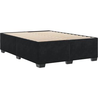 vidaXL Vidaxl - Estructura De Cama Sin Colch&oacute;n Terciopelo Negro 140x190 Cm
