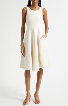 Emporio Armani Jersey A-Line Dress in Solid White at Nordstrom, Size 16 Us