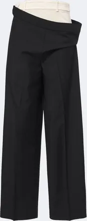 R&oacute;he R&oacute;he Wool and mohair paneled wide-leg pants